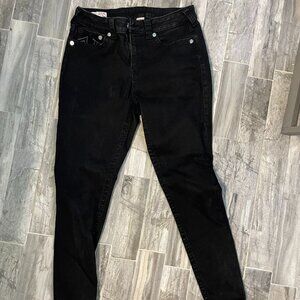 Black True Religion Jennie Curvy Jeans, Size 32